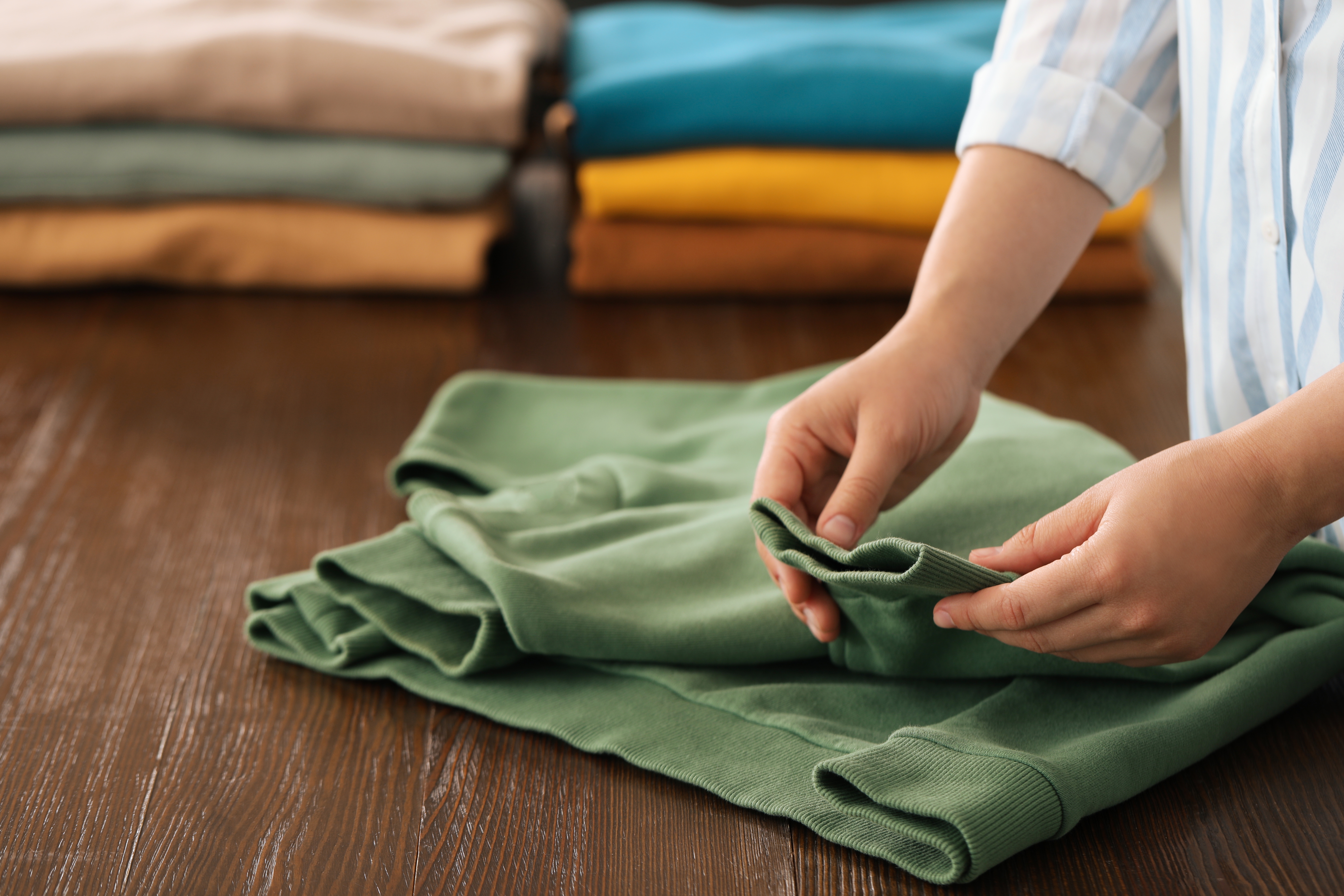 Folded Laundry Shutterstock 2177762273